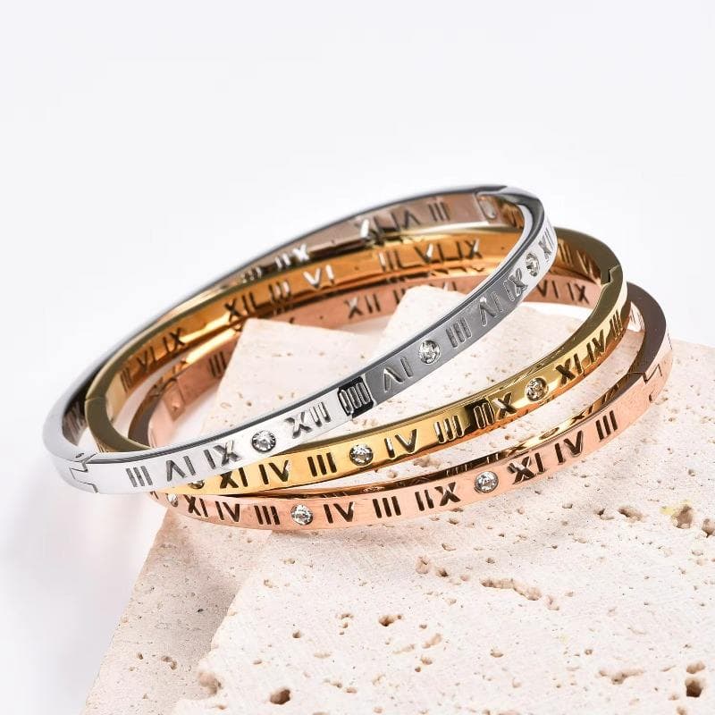 Stainless Steel Roman Numerals bracelet